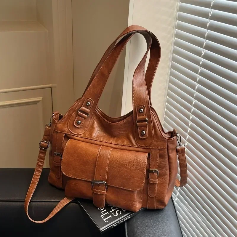 

Сумка большой вместимости, новинка 2025 года, дорожная сумка через плечо на одно плечо для женщин, универсальная ручная дорожная сумка в стиле ретро для отдыха