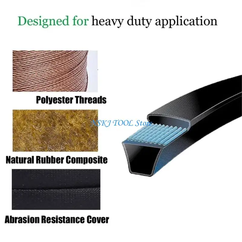 L8RC Drive Belt for Outdoor Power Equipment Lawn Mower Use 90X0.5Inches Replacement Rubber Belt 532125907