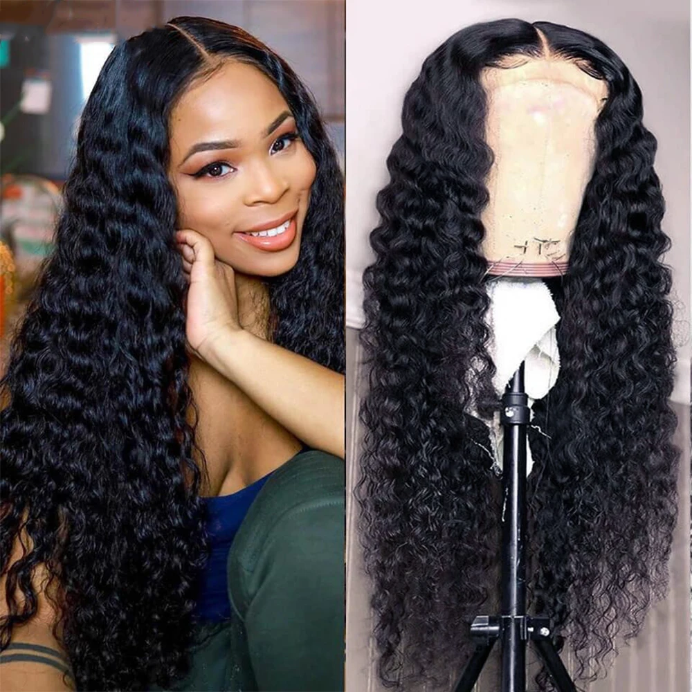 Deep Wave Lace Front Wigs HD Transparent Lace 13x6 Lace Frontal Wigs For Women Human Hair 4x4 5x5 Lace Closure Human Hair Wigs