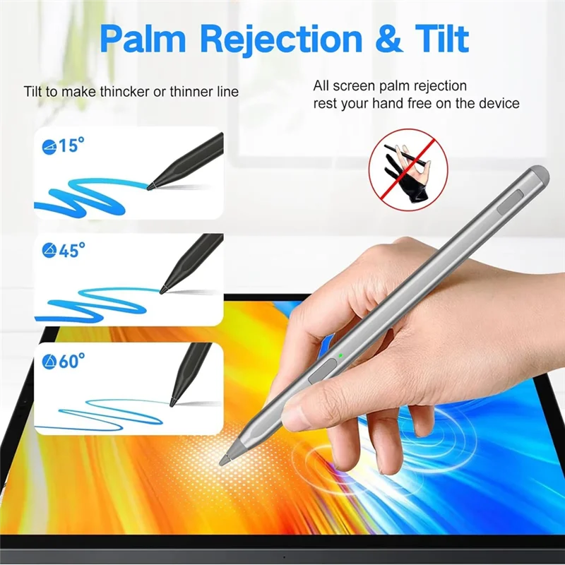 Chromebook Fire HD 10 및 Fire Max 11용 A34M-USI 2.0 스타일러스 펜, 기울기 지원, 4096 감압 감도