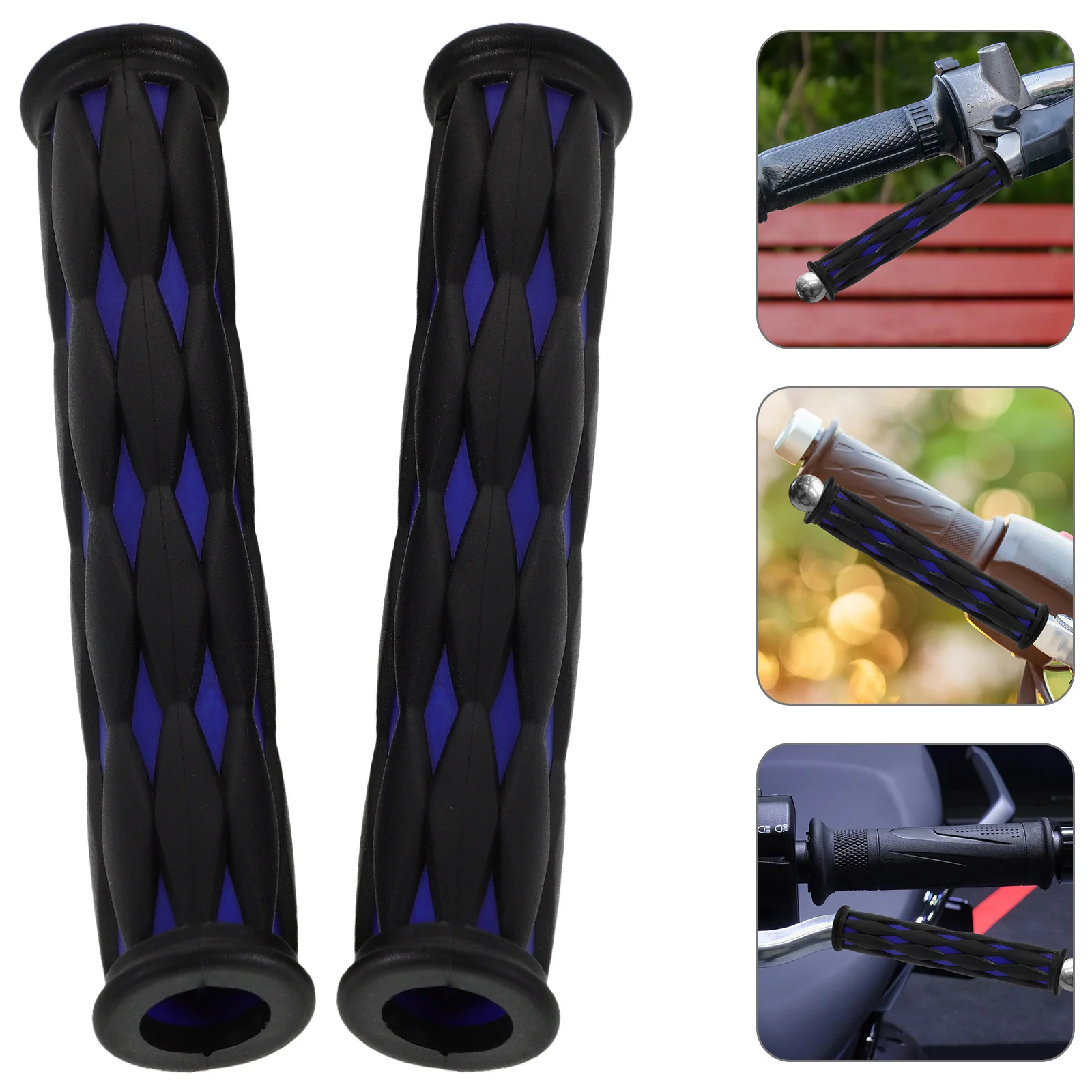 

1 Pair Universal Motorcycle Handlebar Grip Covers Soft Anti-Slip Comfortable For Long Ride Motorbike Handle Drip Cover Electric