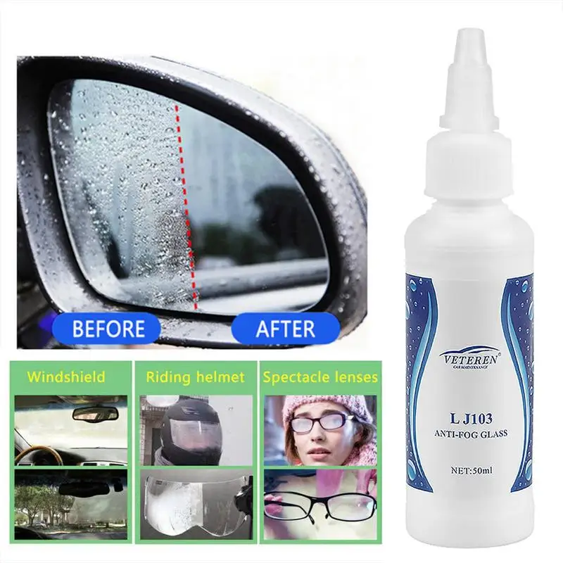 Anti-Fog Eyeglass Spray, Lens Cleaner, Auto Car Windscreen Goggles, Long Lasting Defogger, Anti-Fog Agent, Glass Lens Cleaner, 50ml