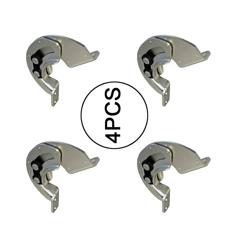 Brand New 4PCS 90 Degree Invisible Hidden Sliding Limit Hinges Cupboard Kitchen Cabinet Desktop Slide Rotating Hinges