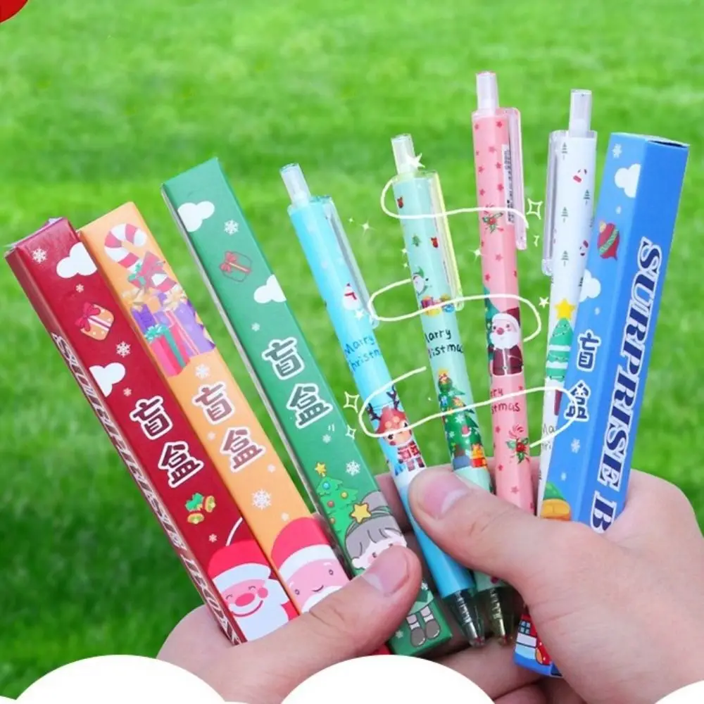 

Новая мультяшная рождественская глухая коробка, письменные принадлежности, быстросохнущий инструмент для письма, гелевая ручка с черными чернилами, гелевая ручка, рождественские подарки