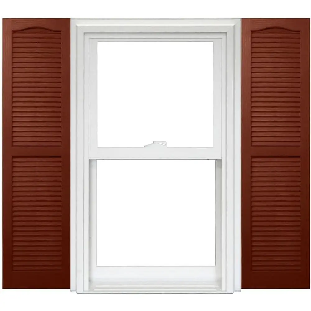 

Pair of Open Louver Vinyl Shutters - 12 x 71-044 in Cranberry