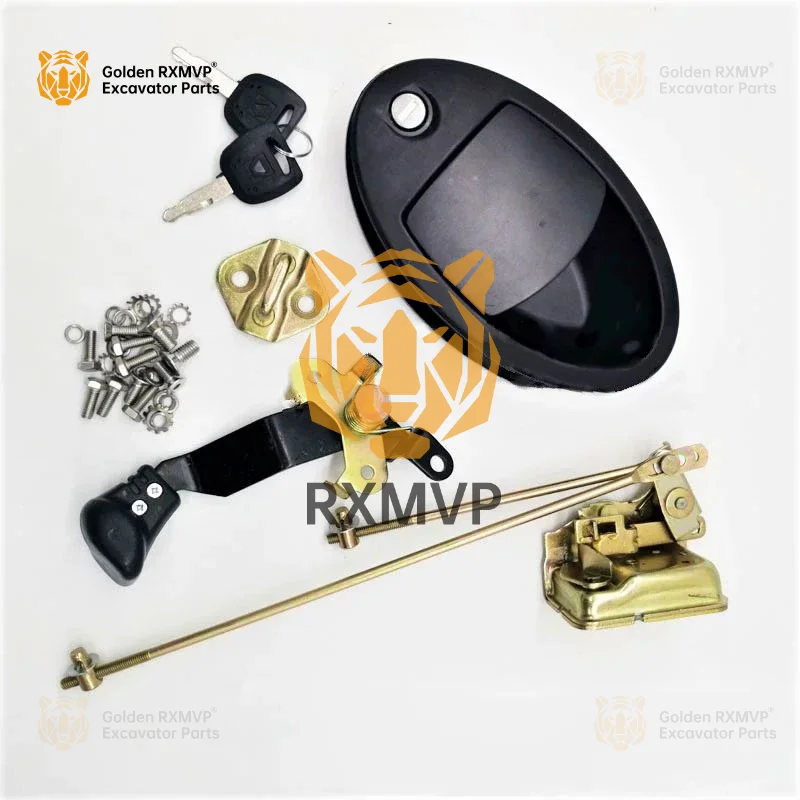 For Xcmg Bridge Car Door Lock Assembly Xe135 Xe150 Xe210 Xe215 Xe225 Xe230 Xe260 Excavator Inside And Outside Hold Hands