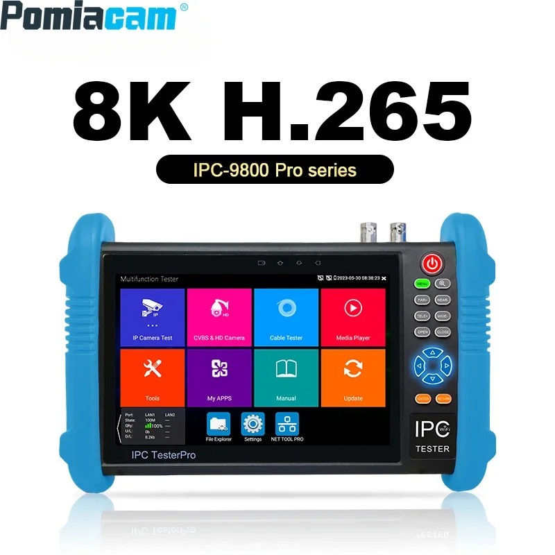 

IPC-9800ADH Pro 7-Inch Multifunctional CCTV Tester with 8K H.265 Support & Comprehensive IP/Analog Camera Testing