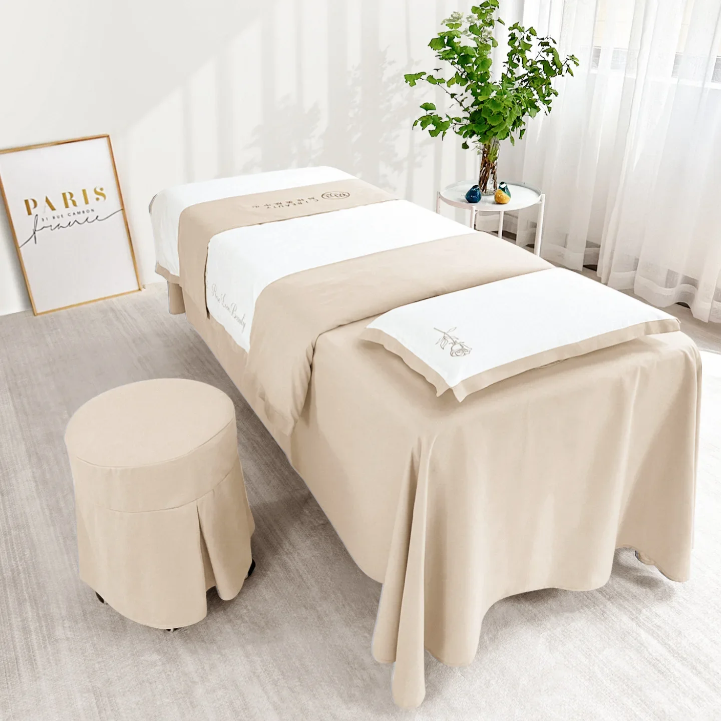 

Роскошные комплекты постельного белья из 4 предметов с розой для салона красоты, покрывала для массажа, спа-покрывала, наволочка/табурет/пуклой чехол на все сезоны