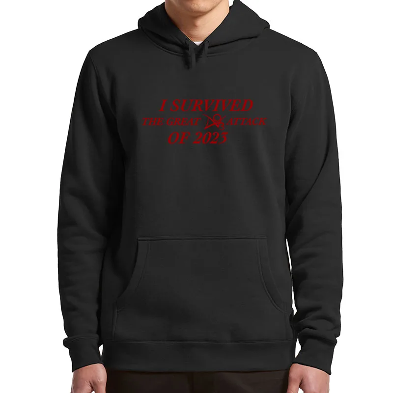 

I Survived The AO3 Attack 2023 Hoodies Funny Popular Fan Fiction Lovers Hooded Sweatshirt Soft Casual Unisex Pullover Hoody