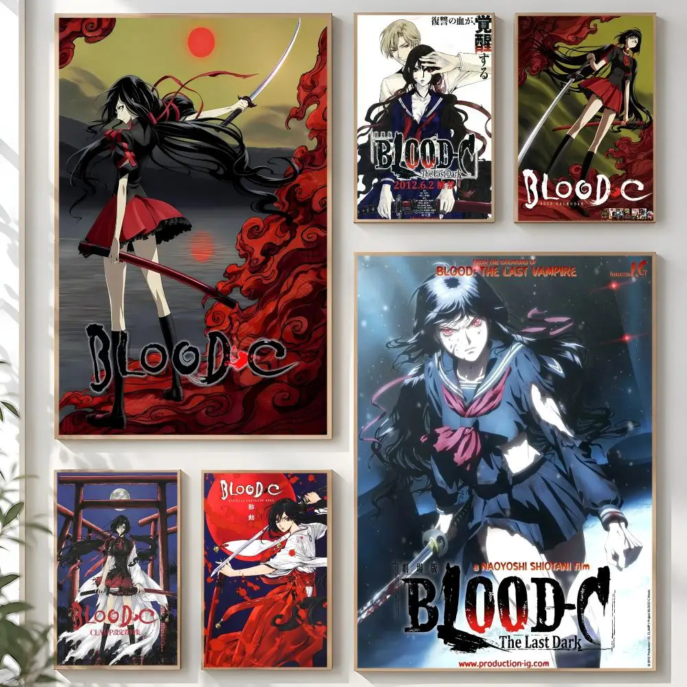 -CAnime Cool Girl B-Blood-c Poster Creative Room Art For Dorm Bedroom Study Apartment Home Gift