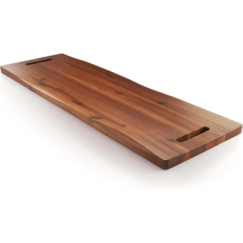 

36" Large Acacia Boards - Rectangular Serving Platter for Meat Steak, Cracker Appetizers, Fruit Decorative Display Party