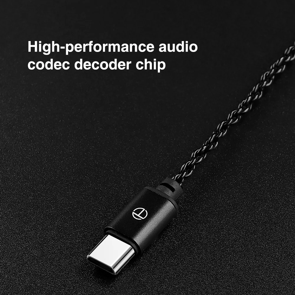 TRN A1 Type C Wired Earphones Cable Upgraded Silver Plated With Microphone Headphone Cables In Ear Monitor Original Headset