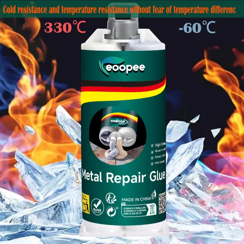 Hochfester Metallreparaturkleber, wasserfest, hitzebeständig, AB-Epoxidharz für Metall, Kunststoff, Holz, schnell aushärtendes, sofort klebendes Dichtmittel – Detail 8