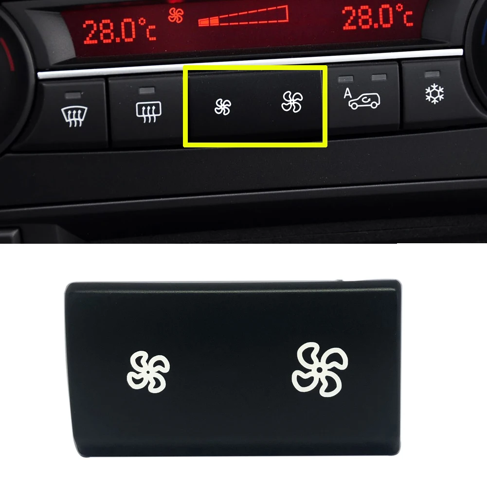 AC Heater Climate Air Conditioning Control Panel Fan Speed Button Cover Replacement for BMW X5 E70 X6 E71 Car Interior Accessory