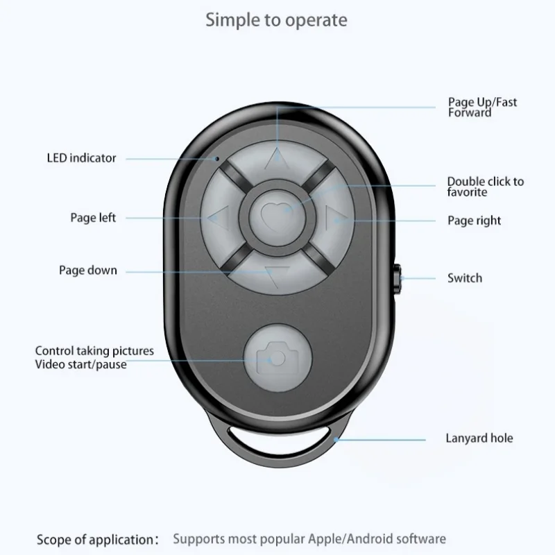 بلوتوث عن بعد آيفون Xiaomi IOS أندرويد الهاتف العالمي التحكم عن بعد Selfie عصا بلوتوث كاميرا تحكم 2025 جديد #6
