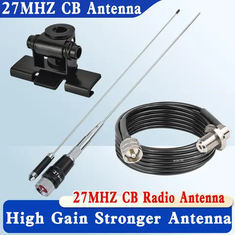 27MHz CB Radio Antenna Car Vehicle Truck Walkie Talkie High Gain Signal Booster Base Station Outdoor Communication Equipment