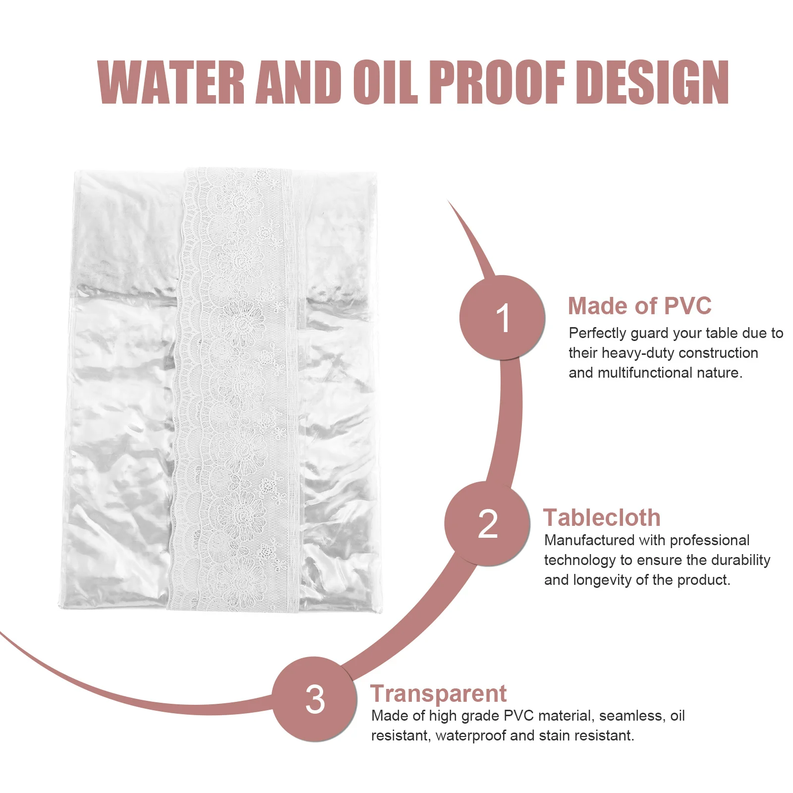 

Transparent Table Cover Protector Seamless PVC Material Ideal for Dining Tables Festive Atmosphere Easy Clean