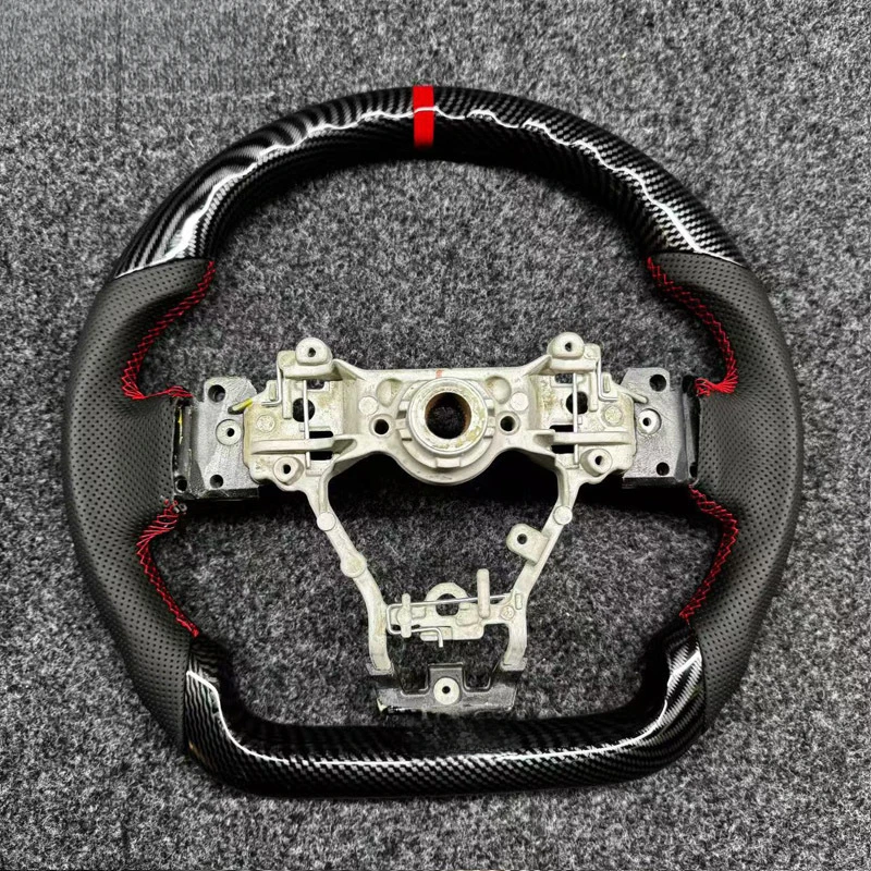 For Subaru Steering Wheel Horn Cover Shell Decorative WRX STI Water Transfer Carbon Fiber Sport Module