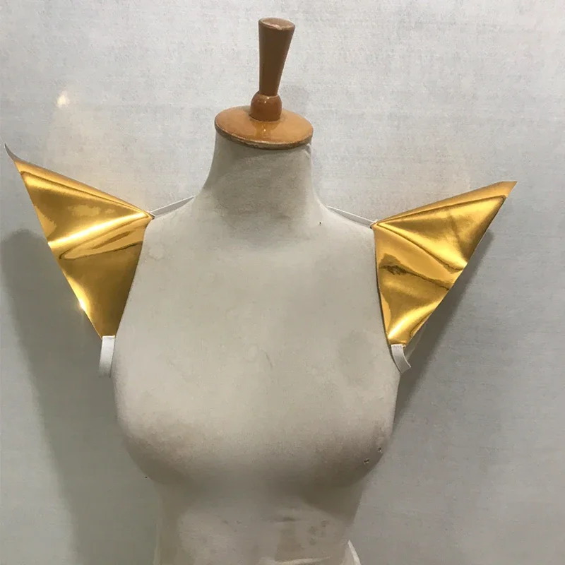 Laser brilhante voando ombro saia feminina desempenho jazz roupas bar boate dj ds gogo dançarino traje palco accessories7357