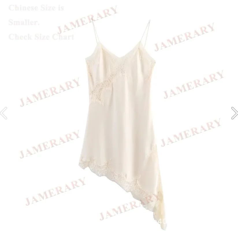 Vestidos de fiesta de encaje de Navidad para mujer, camisola con tirantes y cuello en V, Espalda descubierta, vestido Midi de Año Nuevo, moda Y2K, vestido de noche para chica