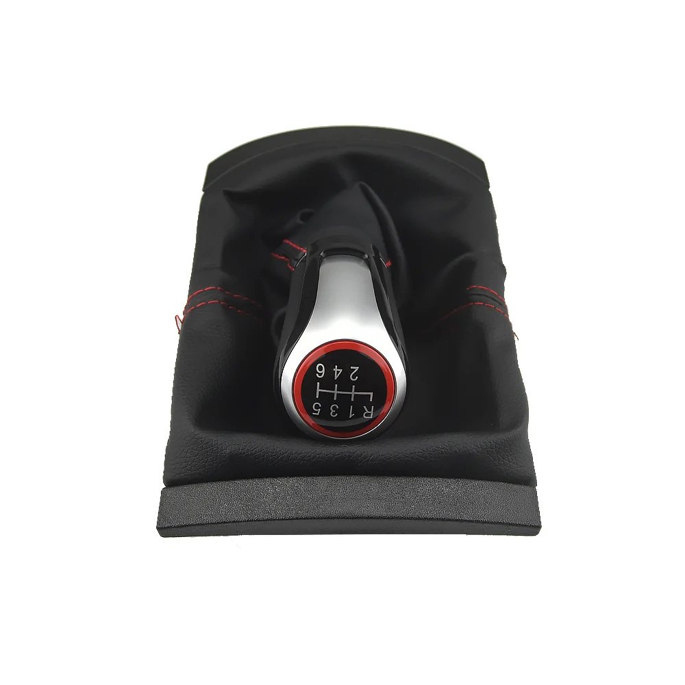 5/6 Speed Gear Shift Knob with Gaiter Boot Cover 2002-2010 Gear Stick Knob Upgrade for Enhanced Driving Experience