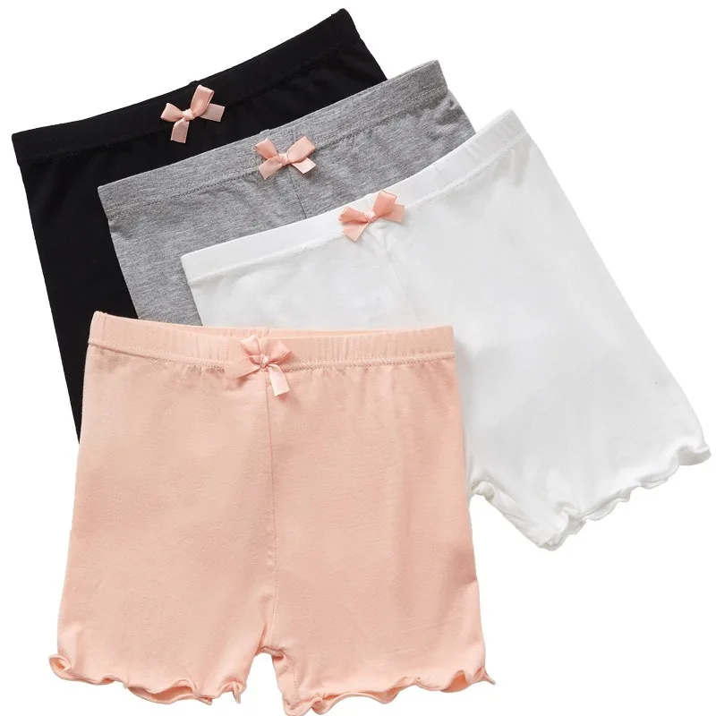 4pcs Children Girls Panties Summer Shorts Modal Safety Pants Underwear Girls Briefs Short School Kid Girls Daily Short Leggings