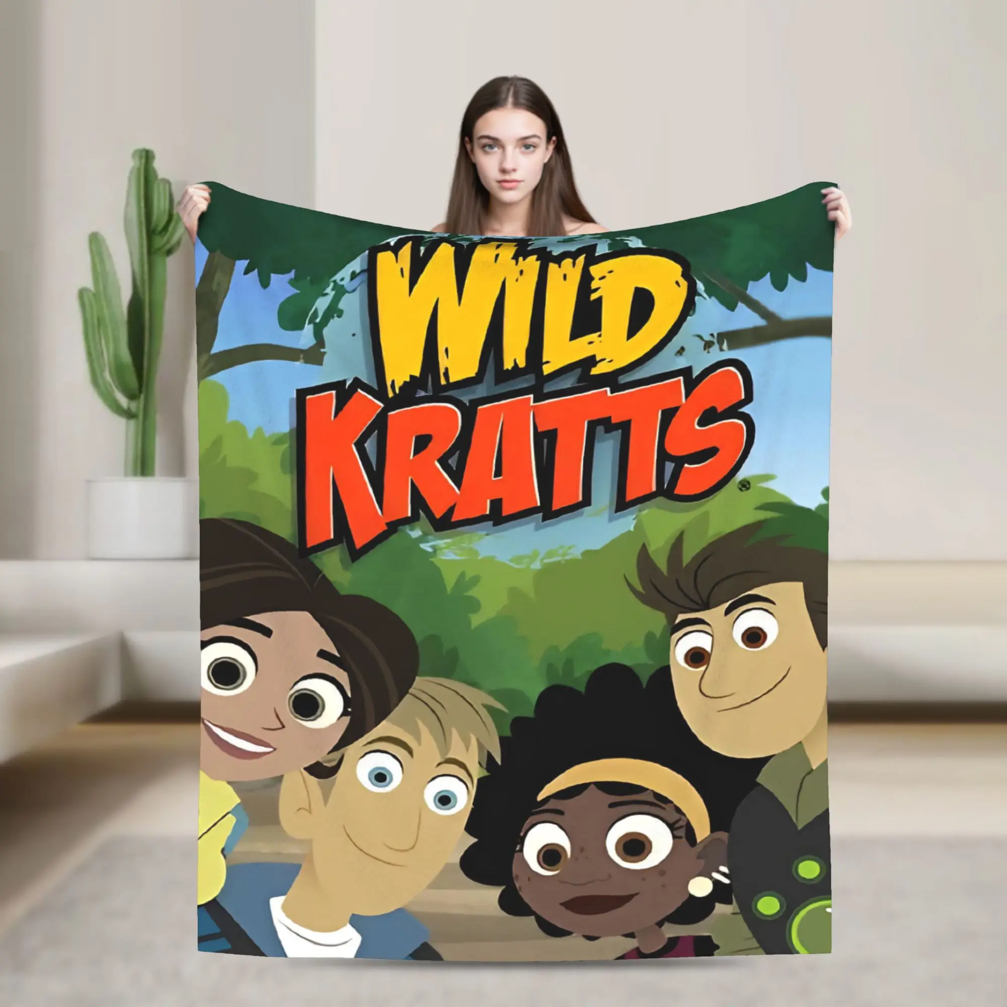 Super Soft Wild Kratts Cartoon Throw Blanket Premium Fleece Flannel Lightweight  Bed Blanket Cozy Plush Blankets All Season Use