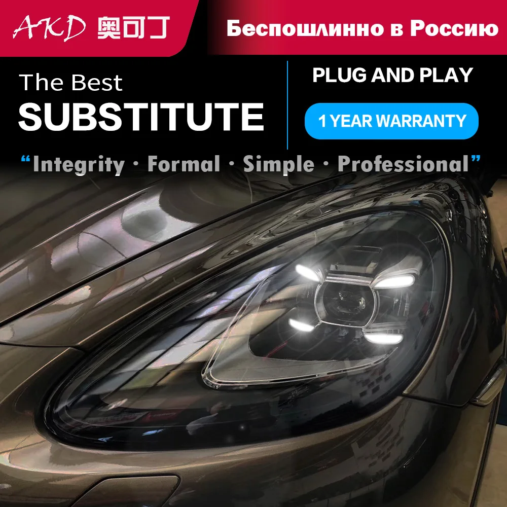 Auto Parts For Porsche Cayenne Headlights 2011-2018 latest Styling LED Daytime Lights Dual Projector Car Accesorios Modified