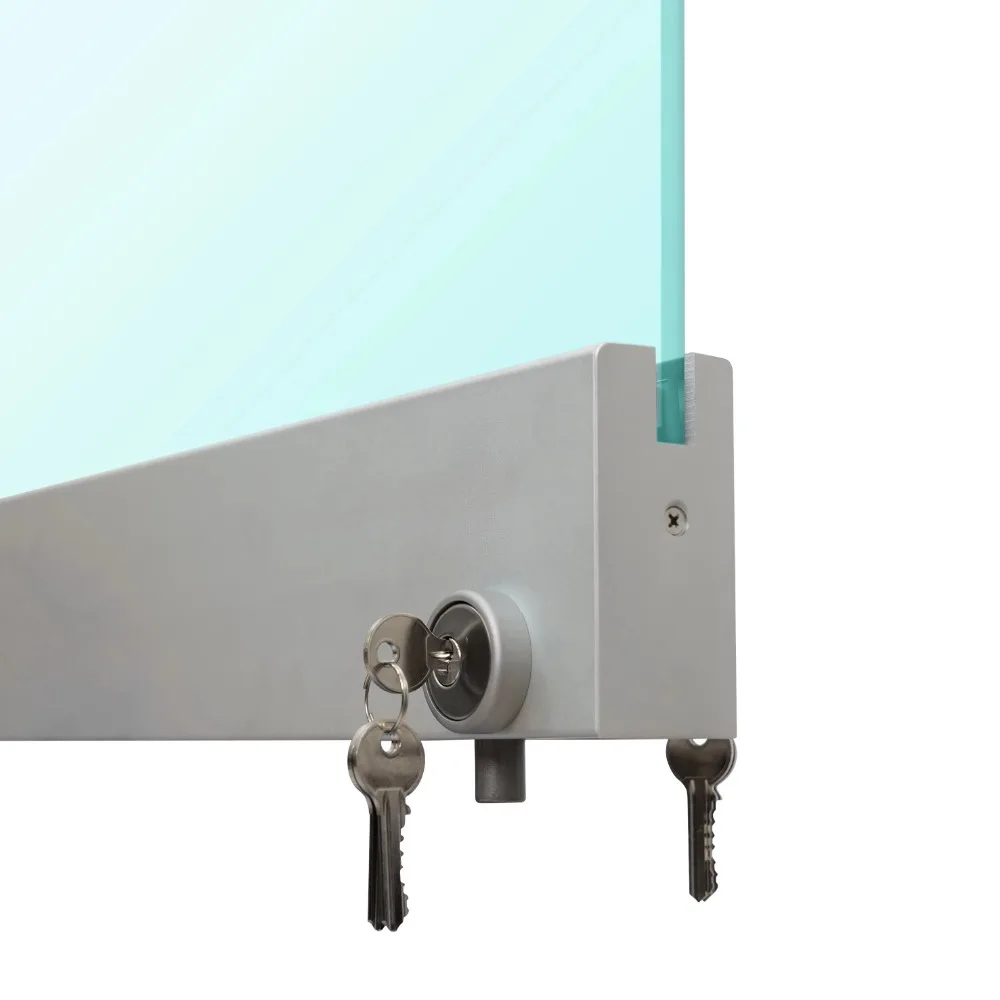 Long aluminum profile glass patch accessories transparent anodized top door rail door and window accessories
