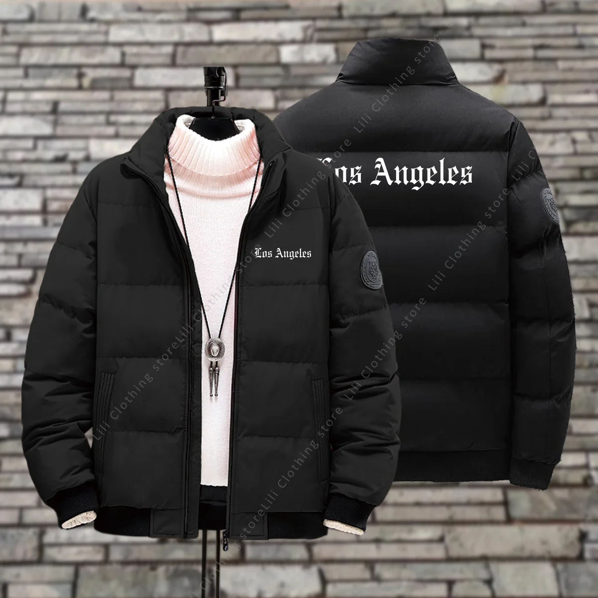 Los anegles jaquetas masculinas jaquetas de inverno grosso quente de alta qualidade moda parkas casacos roupas moda masculina jaqueta puffer