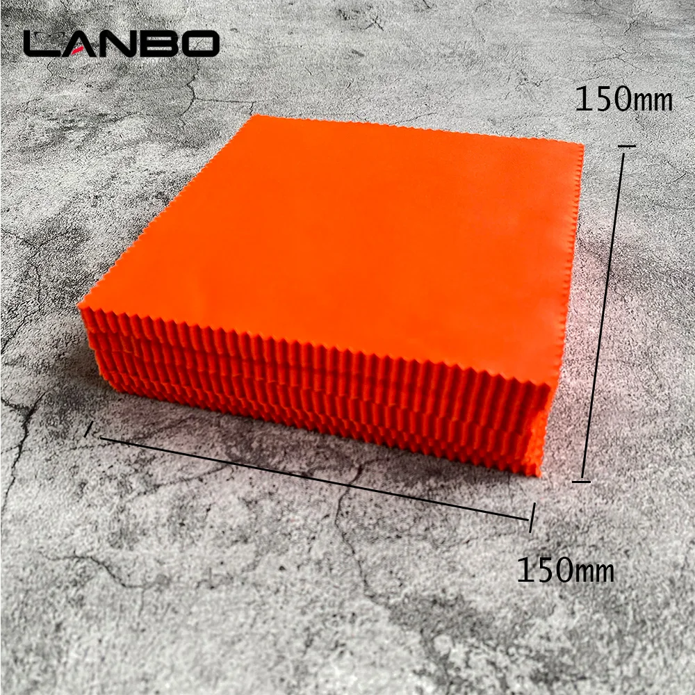 100 sztuk 150x150MM pomarańczowy środek do czyszczenia okularów ściereczka z mikrofibry do czyszczenia obiektywu chusteczki do czyszczenia ekranu telefonu akcesoria do okularów