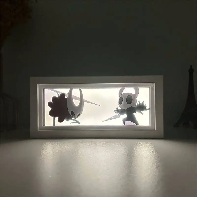 Hollow Knight Paper Cut Light Box LED Night Light Game Peripheral Desktop Atmosphere Lamp Gaming Room Decor Gift for Game Fans view 2