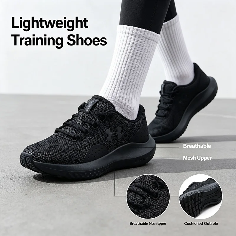 New Underarmour Women's Fitness Training Sports Shoes, Cushioning, Wear-Resistant, Breathable Running Shoes 3027007-002