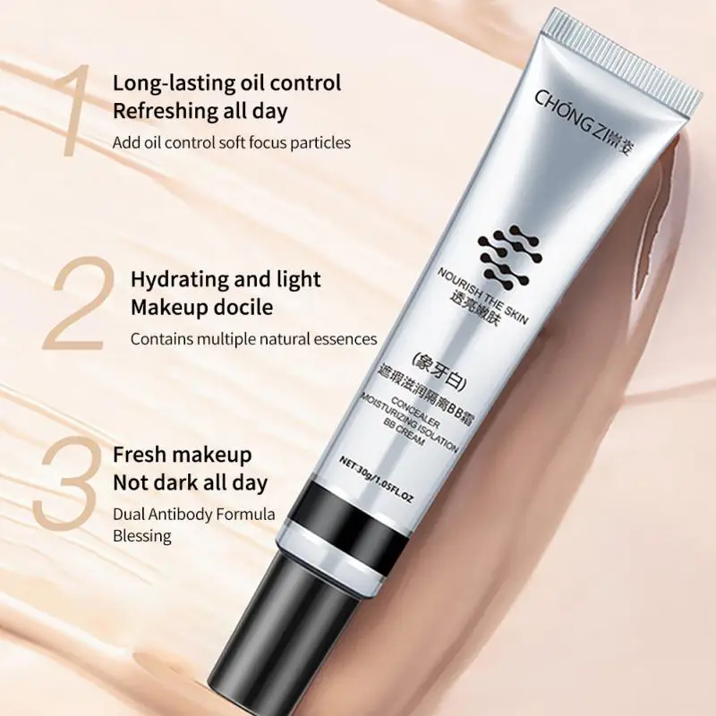 1 ~ 5 uds crema pequeño tubo de plata base líquida imprimación de maquillaje corrector de maquillaje de larga duración CC crema hidratante brillo