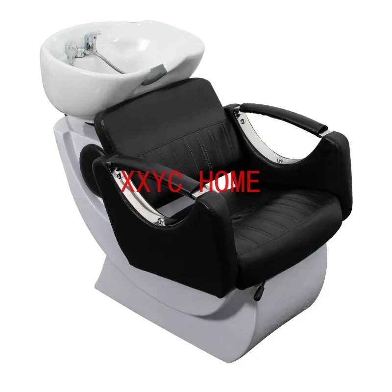 Barber Shop Bed Shampoo Chair Hair Wash Ergonomics Lounge Hairdressing Shampoo Chair Stylist Luxury Massageador Furniture QF50SC