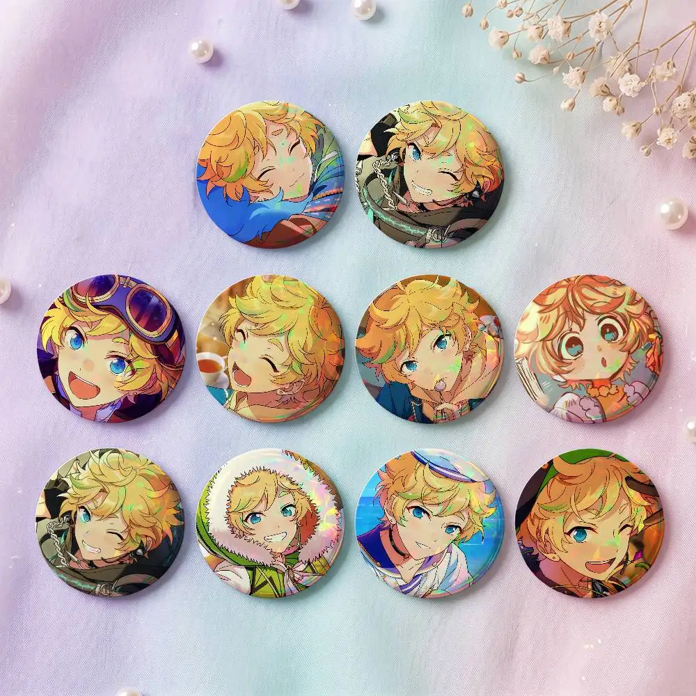 Sora Harukawa Anime Figure Badges 25 32 44 58 75 Mm Round Cosplay Pin Bag Decor Fans Collect Friends Gifts Brooch Souvenir view 3