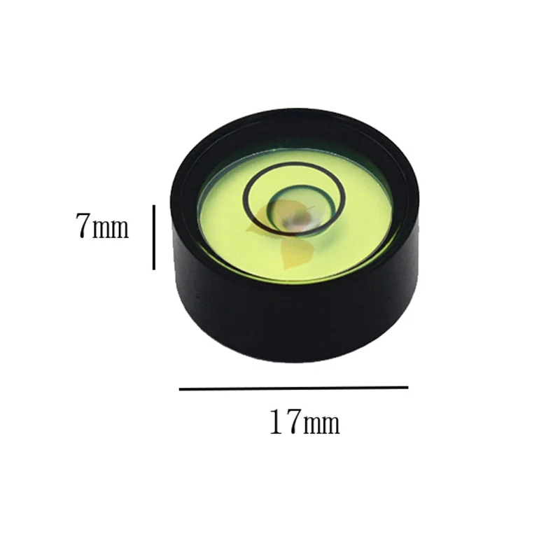 Transparent Circular Metal Bubble Level Diameter 17mm 18mm Horizontal Flat Water Leveling Measuring Instrument Component 1PCS