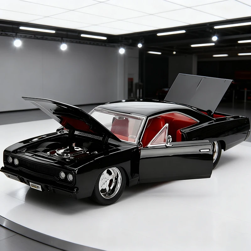 

JADA 1:24 Plymouth Road Runner Alloy Car Diecasts & Toy Vehicles Car Model Miniature Scale Model Car For Children