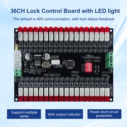 36 Channel  RS485 smart parcel locker system unlocking control board vending machine aisle motor drive board