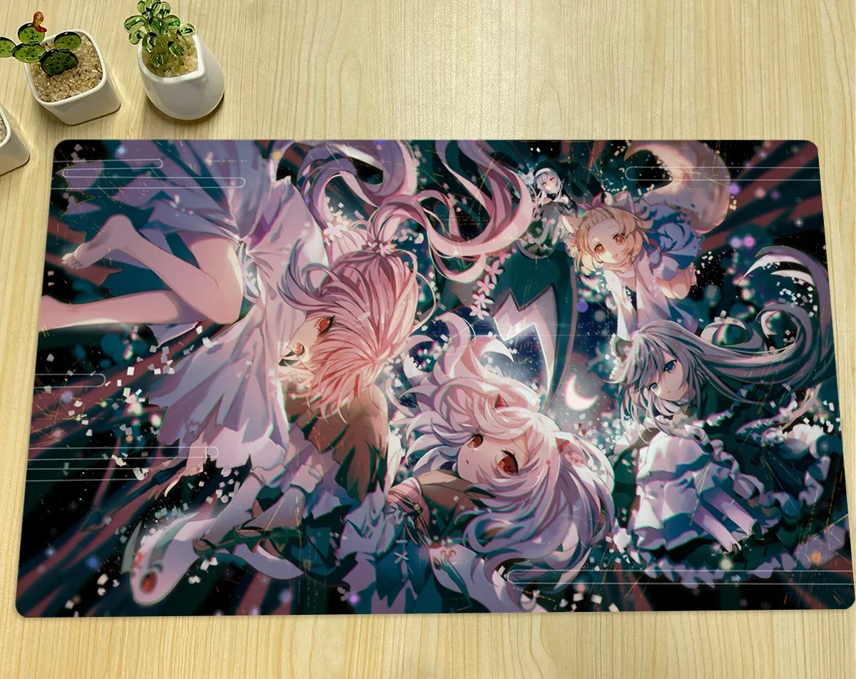 YuGiOh Playmat Ghost Belle Ash Blossom & Joyous Spring & Ghost Ogre TCG CCG Коврик для торговых карточных игр Коврик для мыши Резиновый настольный коврик Сумка