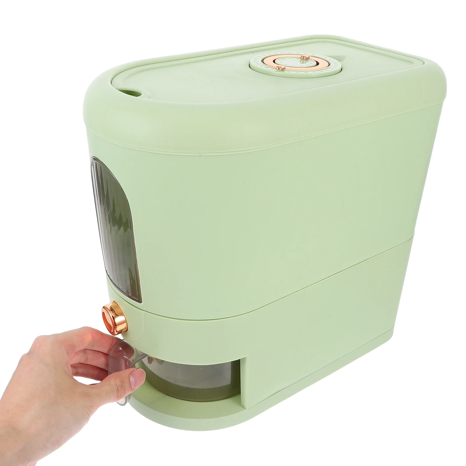 

Rice Bucket Airtight Grain Storage Container Dispenser for Rice Flour Nuts Beans Snacks Cereals Pet Food Large Capacity Kitchen