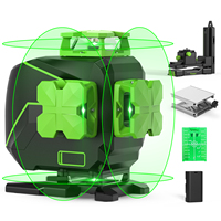 Huepar 16 Lines 4D Laser Level 360° Horizontal and Vertical Cross Green Lines Auto Self-Leveling Measure Green Laser Beam