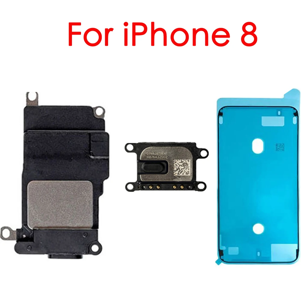 Top Ear Speaker + Bottom Loud Speaker + Waterproof Adhesive Replacement Part for iPhone 7 8 Plus