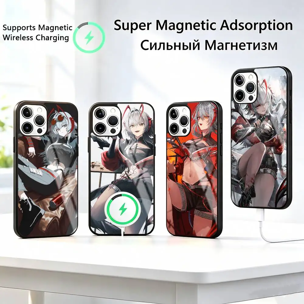 

Arknights-s W Phone Case For iPhone17,16,15,14,13,12,11 Plus,Pro Allows magnetic wireless charging