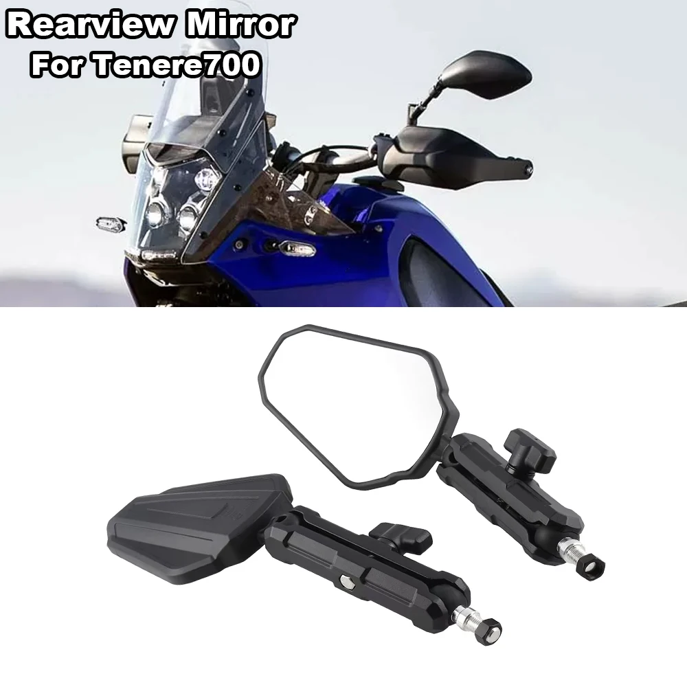 

For YAMAHA TENERE 700 Tenere700 Motorcycle accessories Foldable Rearview mirrors side mirror For xt660z xt1200 Tracer 9 GT