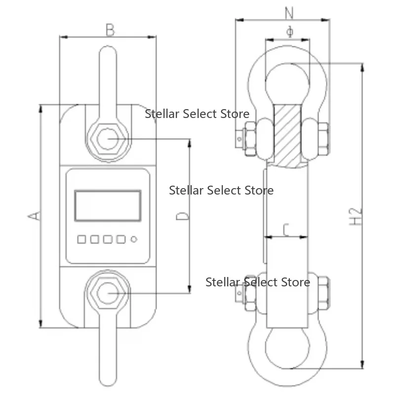 GWD400 Industry Electronics S Style Vehicle Dynamometer 50ton Electronic Dynamometer 5 Ton With Dynamometer Indicator