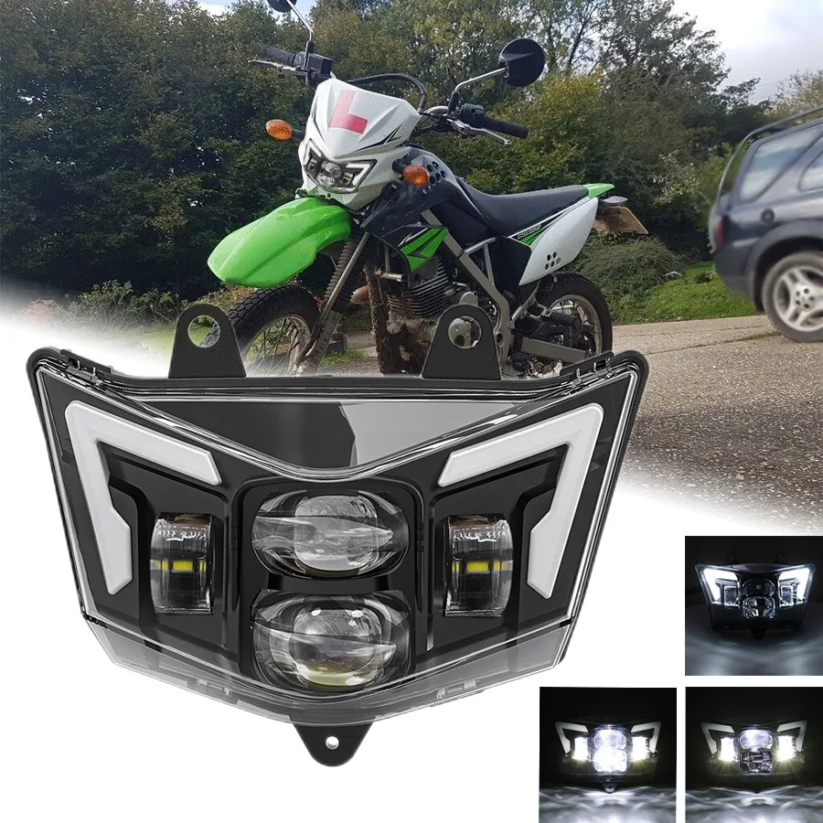 BB For Kawasaki D-Tracker 125 250 KLX125 KLX150 KLX250 KLX300 2008-2023 EU QUALITY Dirt Bike Motocross E4 LED Headlight Assembly