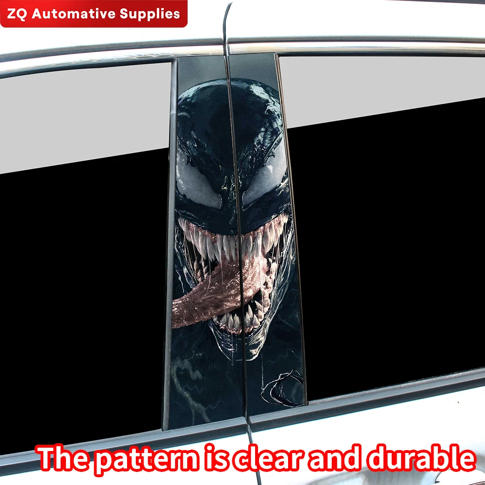 Venom Car Graffiti Stickers Auto B Pillar Waterproof Cool Decoration Cover Scratches Sunscreen Car Doors Pillar Vinyl Decals