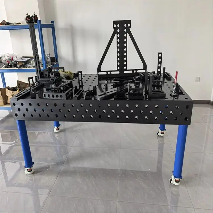 Manganese steel three-dimensional flexible welding platform, nitriding treated steel plate