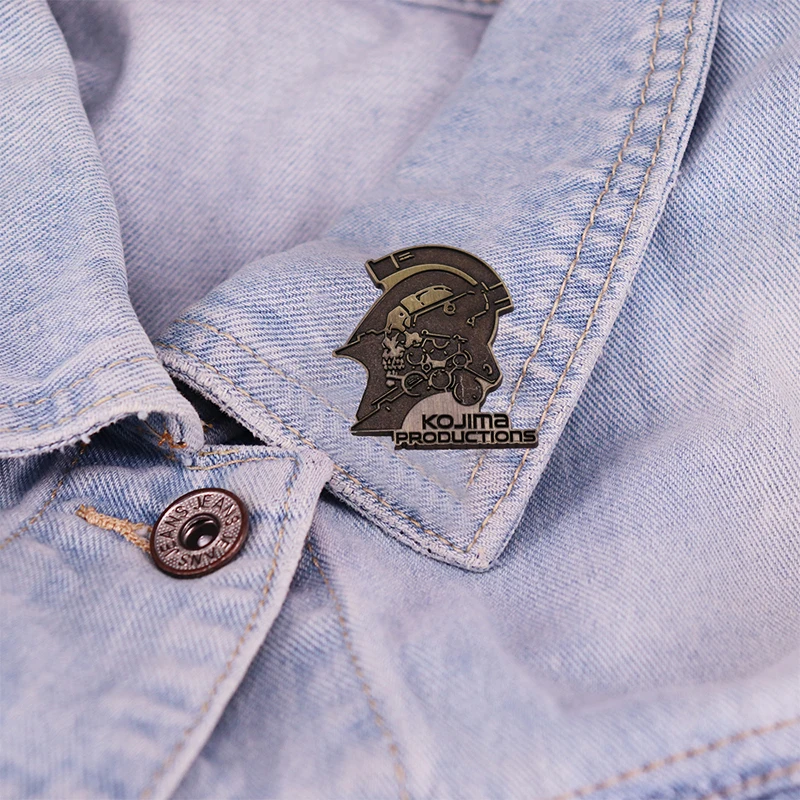 Badges Kojimas Production Enamel Pins Japanese Video Game Skull Brooch Accessories Jewelry Gift for Friends